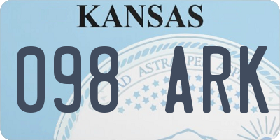 KS license plate 098ARK