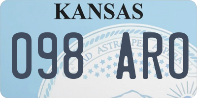 KS license plate 098ARO