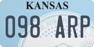 KS license plate 098ARP