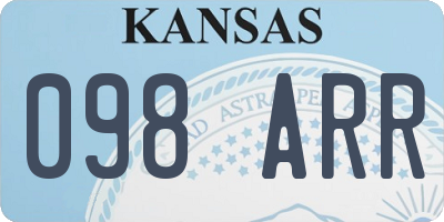 KS license plate 098ARR