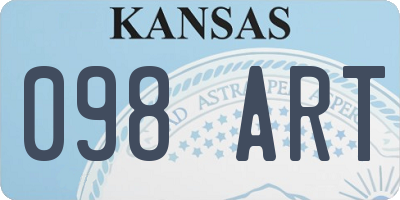 KS license plate 098ART