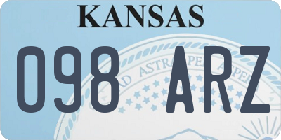 KS license plate 098ARZ