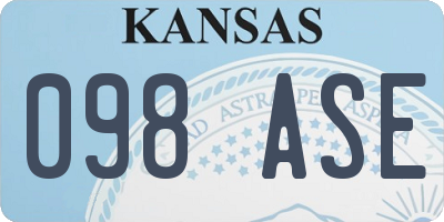 KS license plate 098ASE