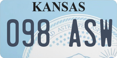 KS license plate 098ASW