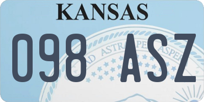 KS license plate 098ASZ
