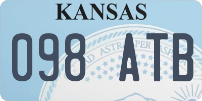 KS license plate 098ATB