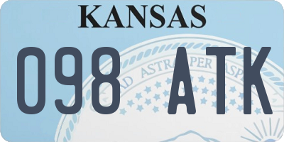 KS license plate 098ATK