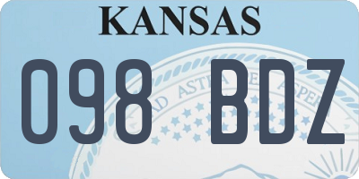 KS license plate 098BDZ