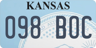 KS license plate 098BOC