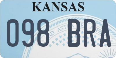 KS license plate 098BRA