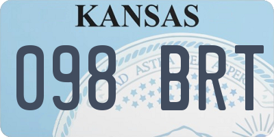 KS license plate 098BRT