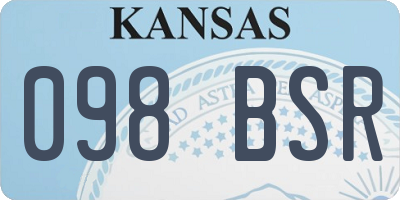 KS license plate 098BSR