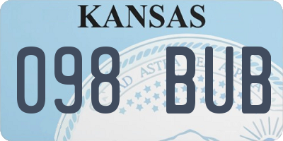 KS license plate 098BUB