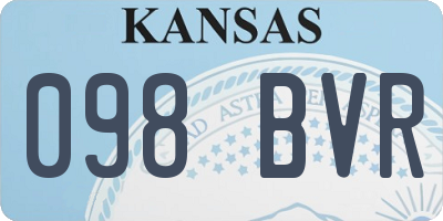 KS license plate 098BVR