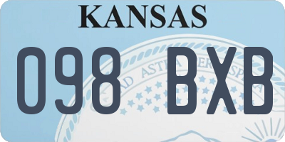 KS license plate 098BXB