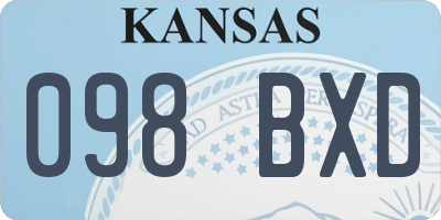 KS license plate 098BXD