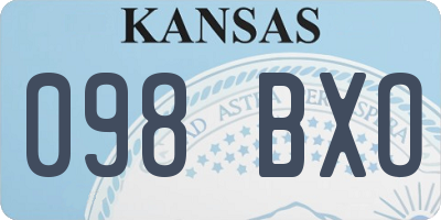 KS license plate 098BXO