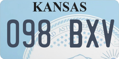KS license plate 098BXV