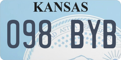 KS license plate 098BYB