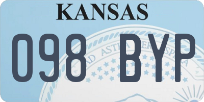 KS license plate 098BYP