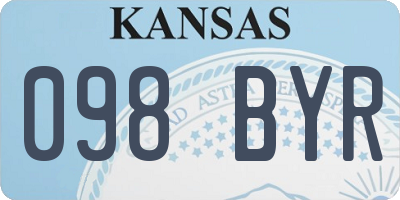 KS license plate 098BYR