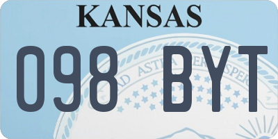 KS license plate 098BYT
