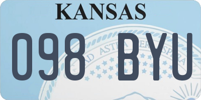 KS license plate 098BYU