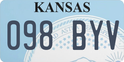 KS license plate 098BYV