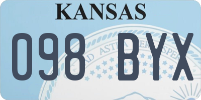 KS license plate 098BYX