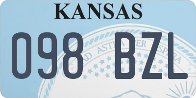 KS license plate 098BZL