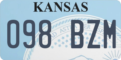 KS license plate 098BZM