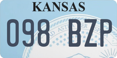 KS license plate 098BZP