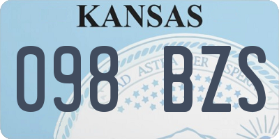 KS license plate 098BZS