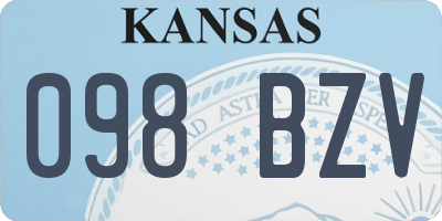 KS license plate 098BZV