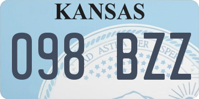 KS license plate 098BZZ