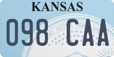 KS license plate 098CAA