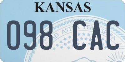 KS license plate 098CAC