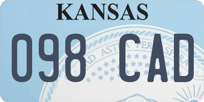KS license plate 098CAD