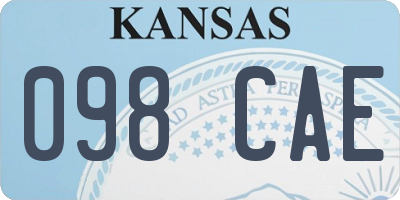 KS license plate 098CAE