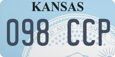 KS license plate 098CCP