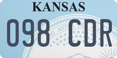 KS license plate 098CDR