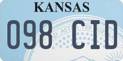 KS license plate 098CID