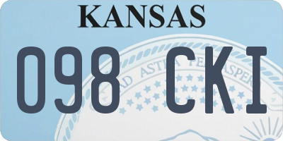 KS license plate 098CKI
