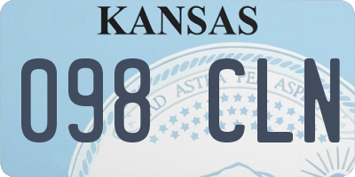 KS license plate 098CLN