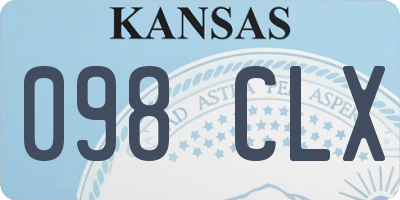 KS license plate 098CLX