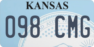 KS license plate 098CMG
