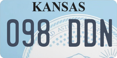 KS license plate 098DDN