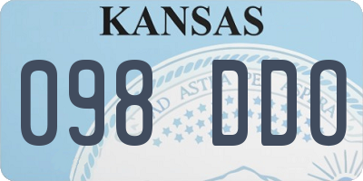 KS license plate 098DDO