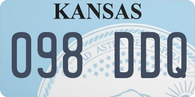 KS license plate 098DDQ