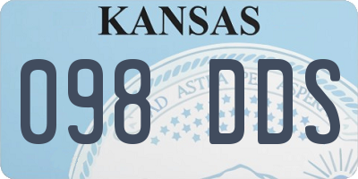 KS license plate 098DDS
